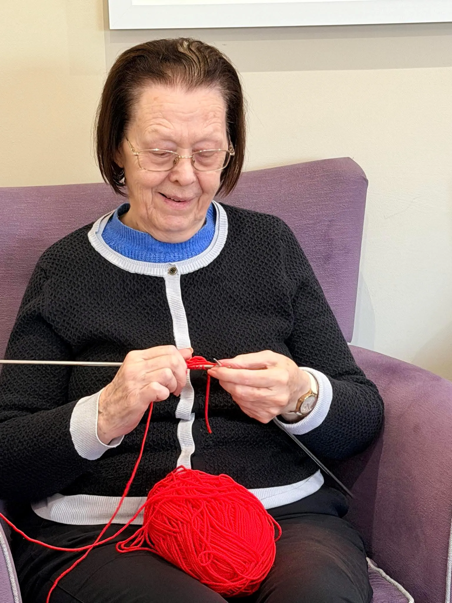 Knitting at Friston House