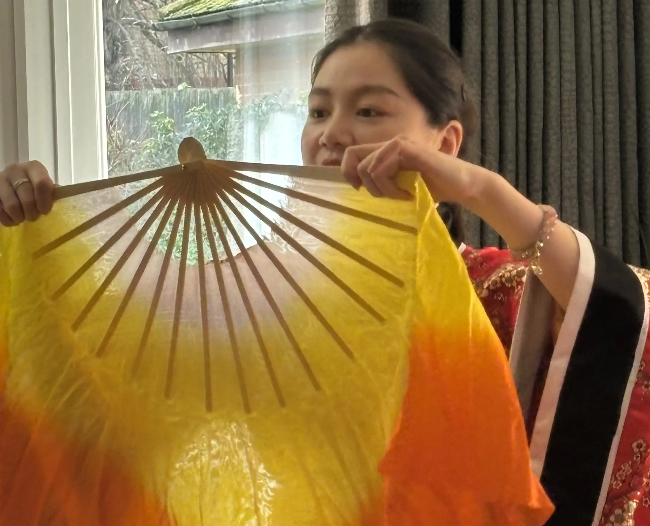 Chinese Fan Dancing at Atfield House for Chinese New Year