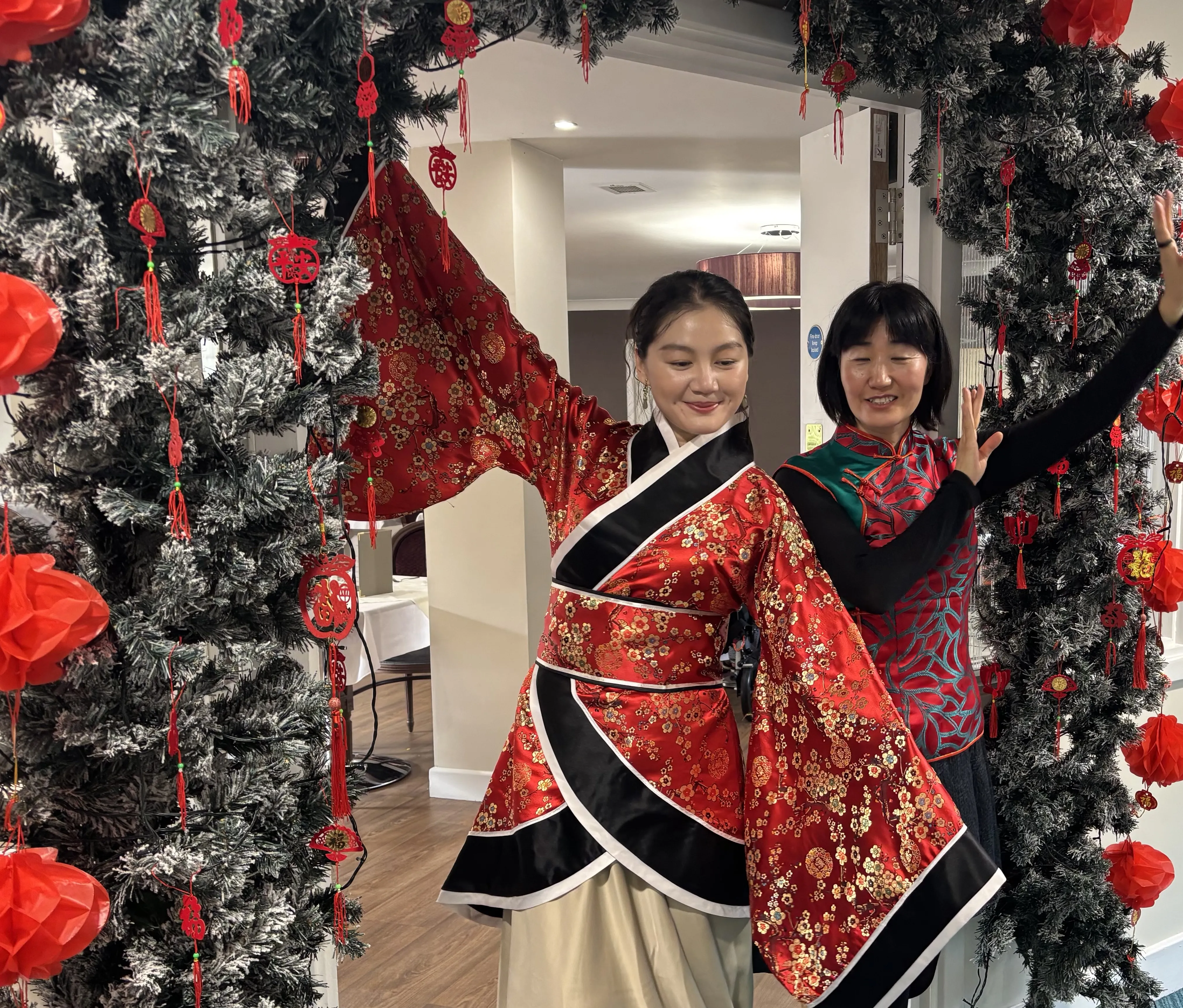 Chinese Fan Dancing at Atfield House for Chinese New Year