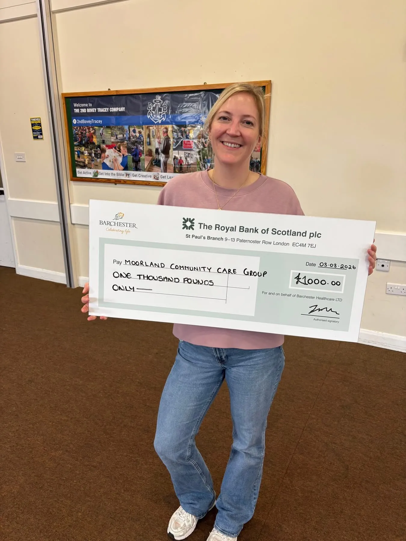 Cheque donation