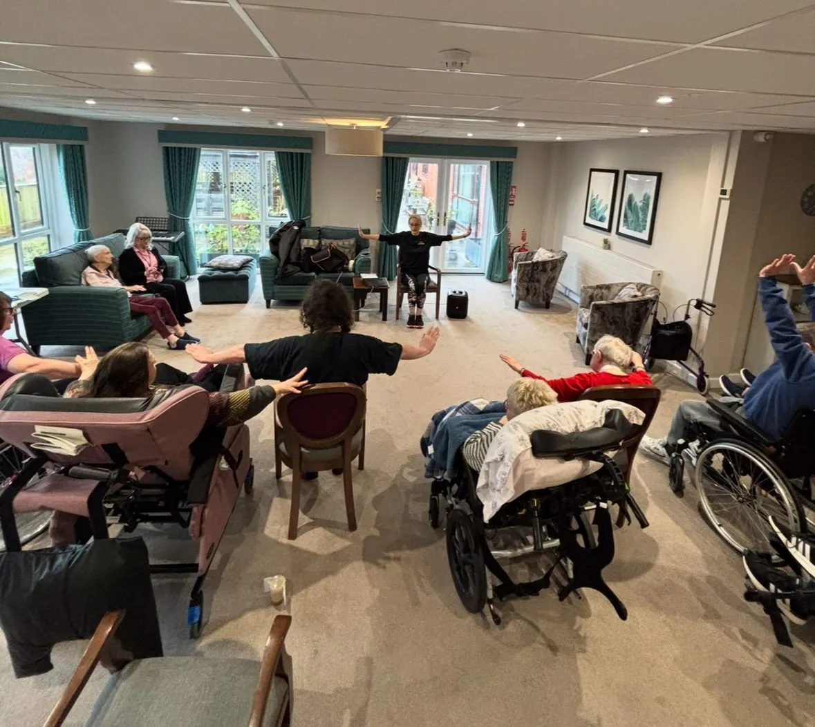 Exercise session at Awel-Y-Mor