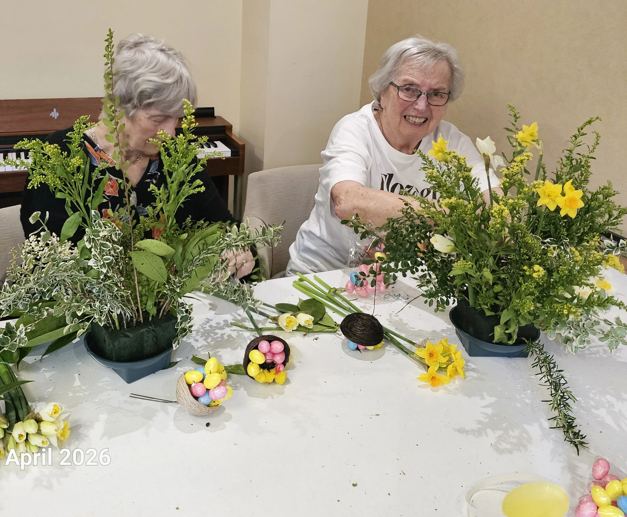 Easter flower arranging 