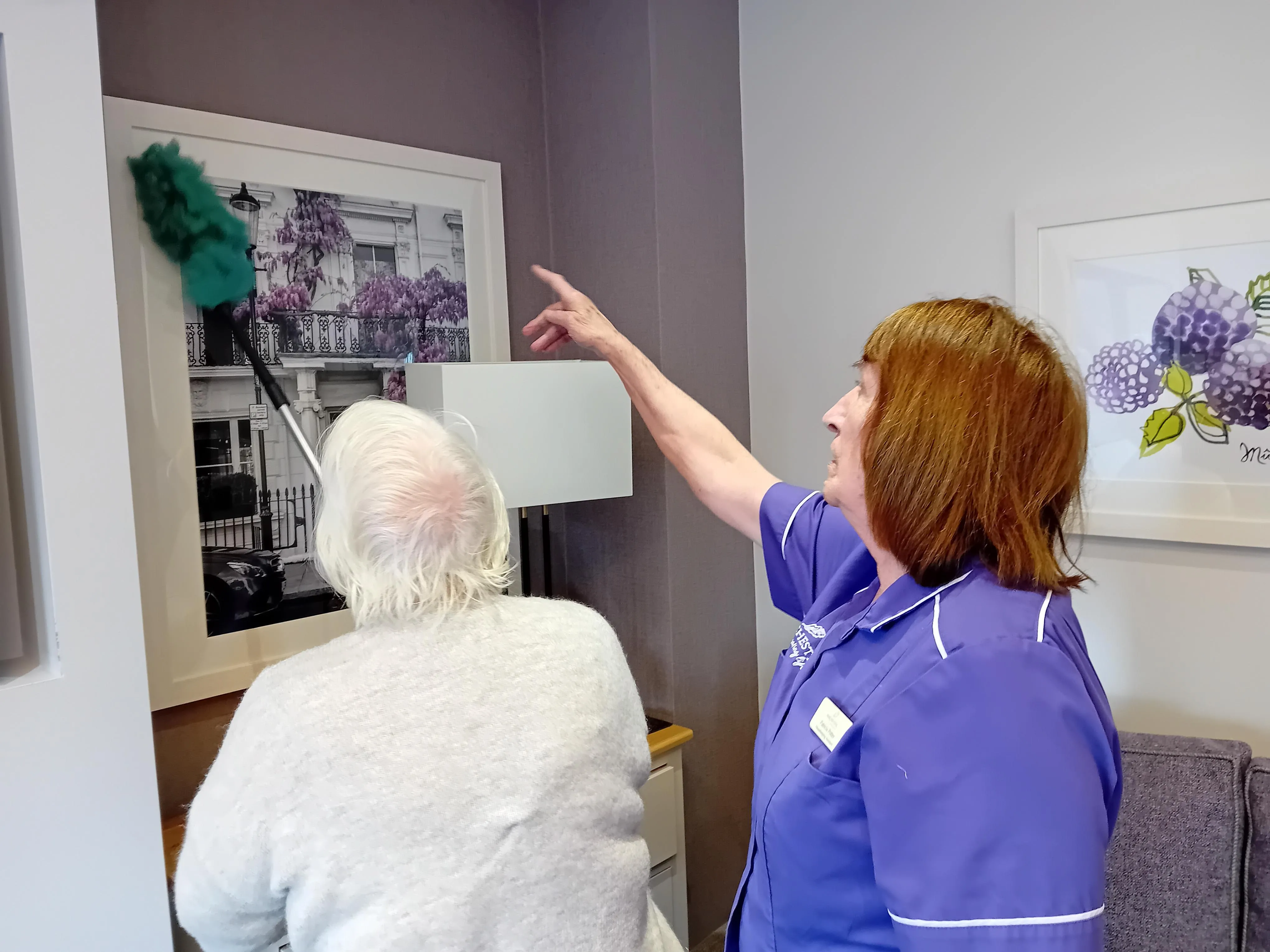 Housekeeping team encouraging daily living