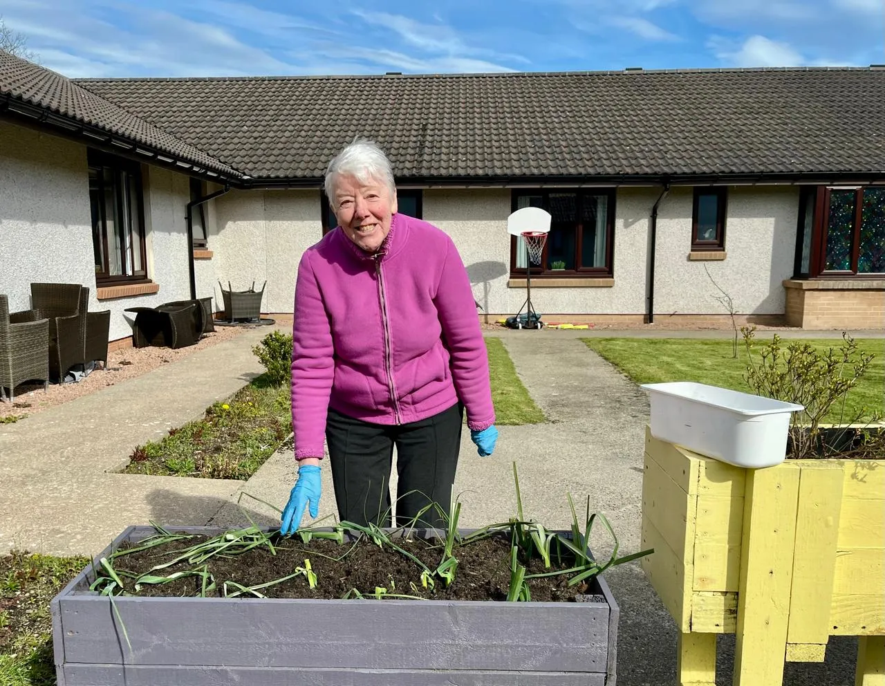 Caring for the flowers