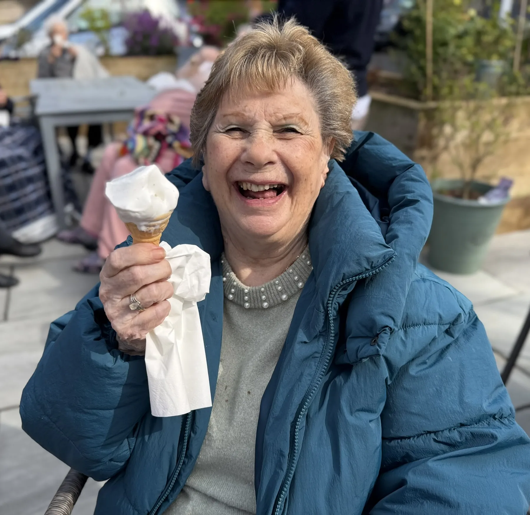 Ice cream in the Spring sun