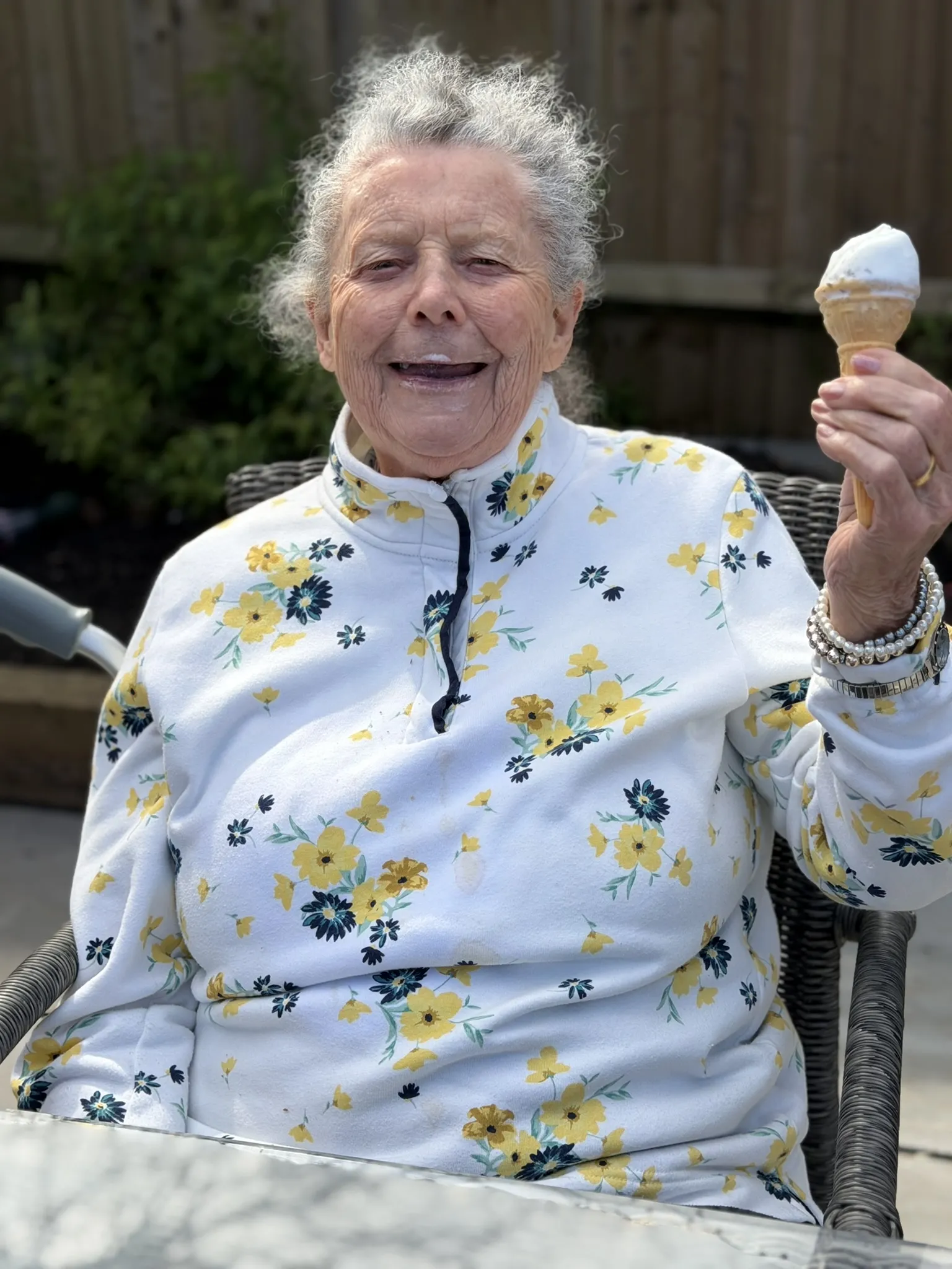Ice cream in the Spring sun