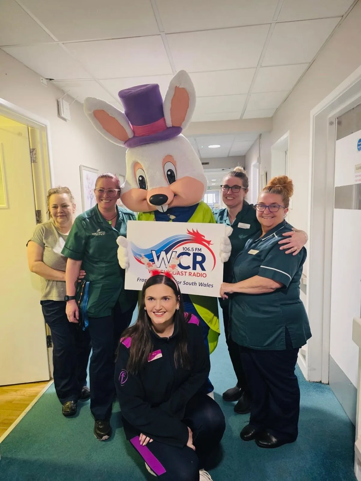 Welsh Coast Radio visits with Easter Bunny!
