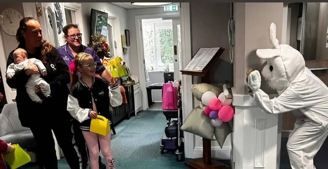 Easter bunny visit