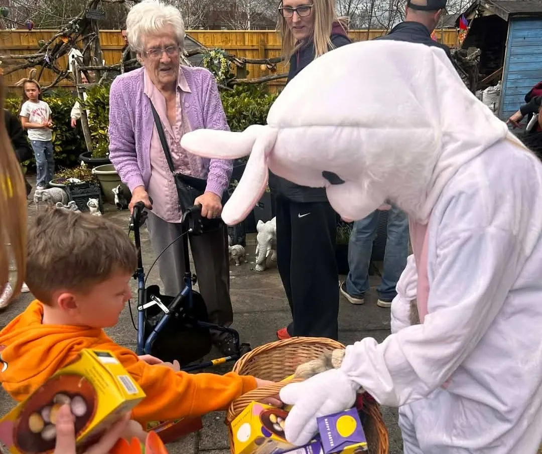 Easter bunny visit