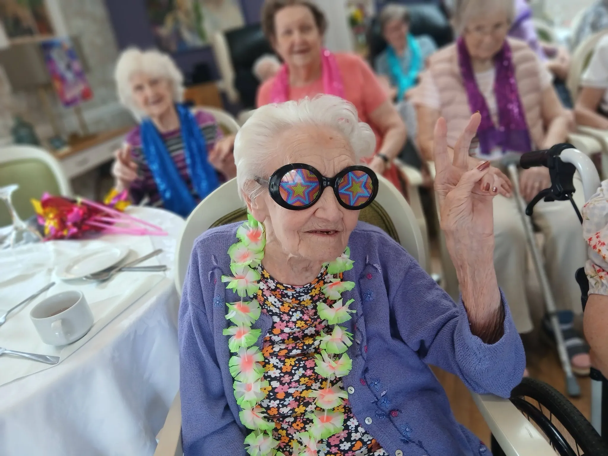 Residents dance at the disco