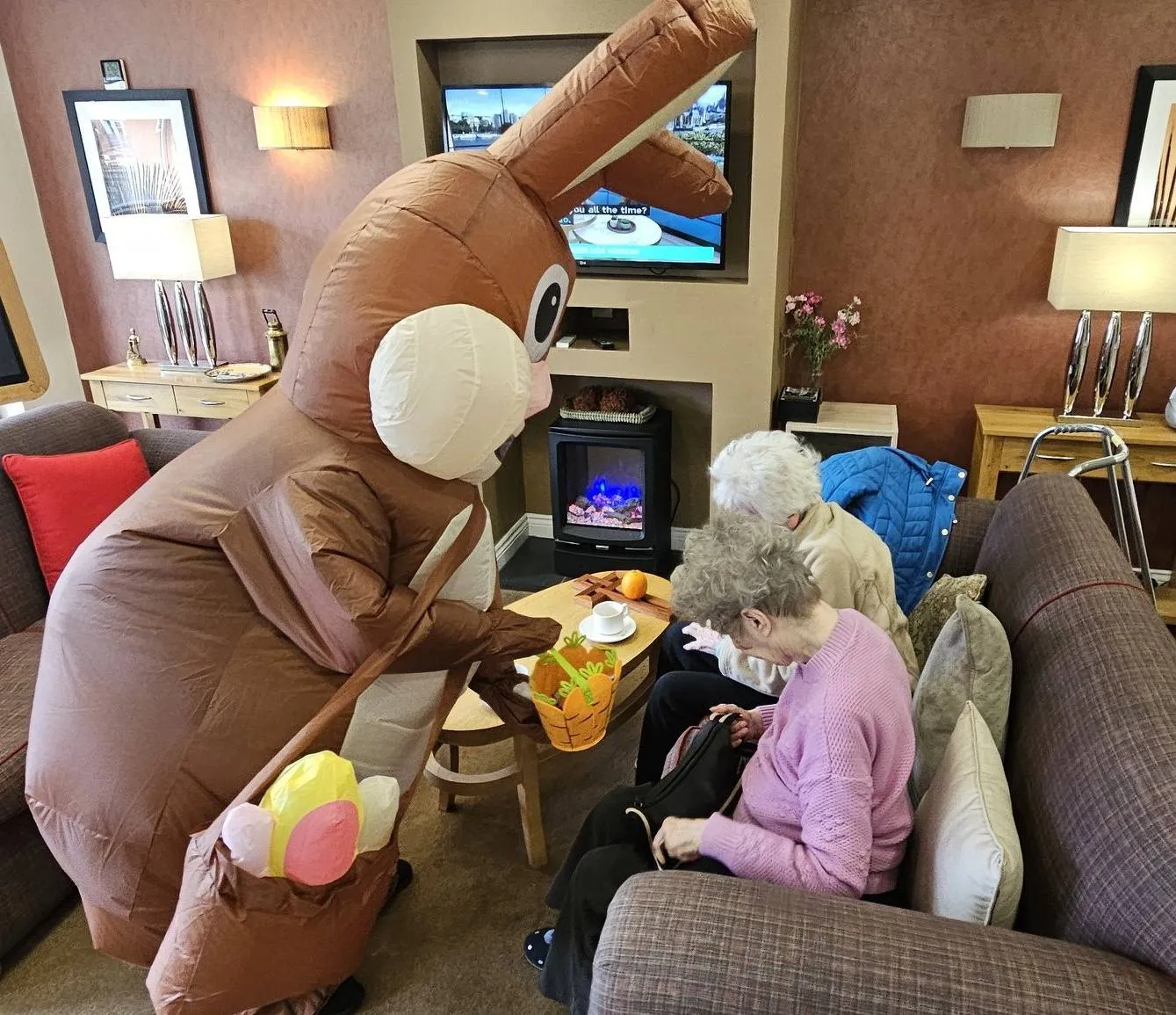 Easter bunny visits Harton Grange 