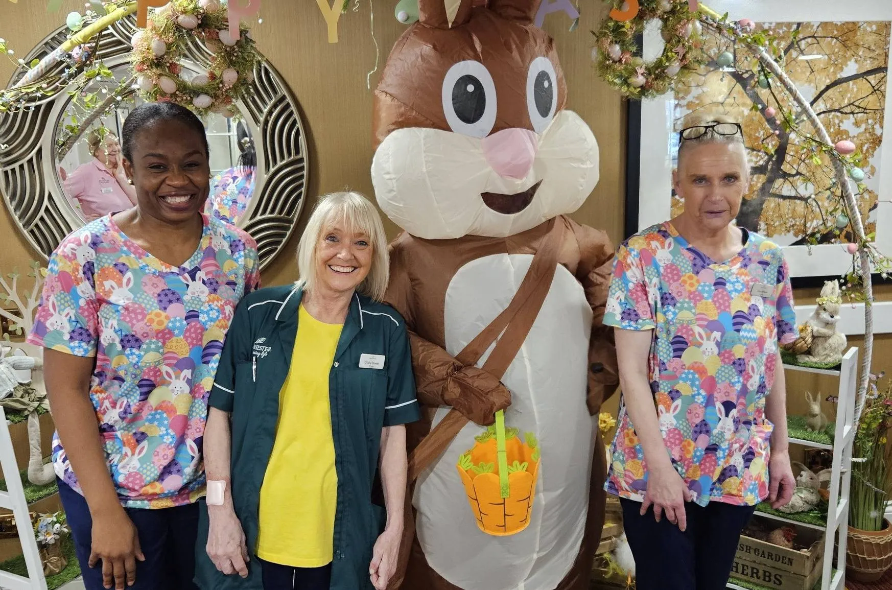 Easter bunny visits Harton Grange 