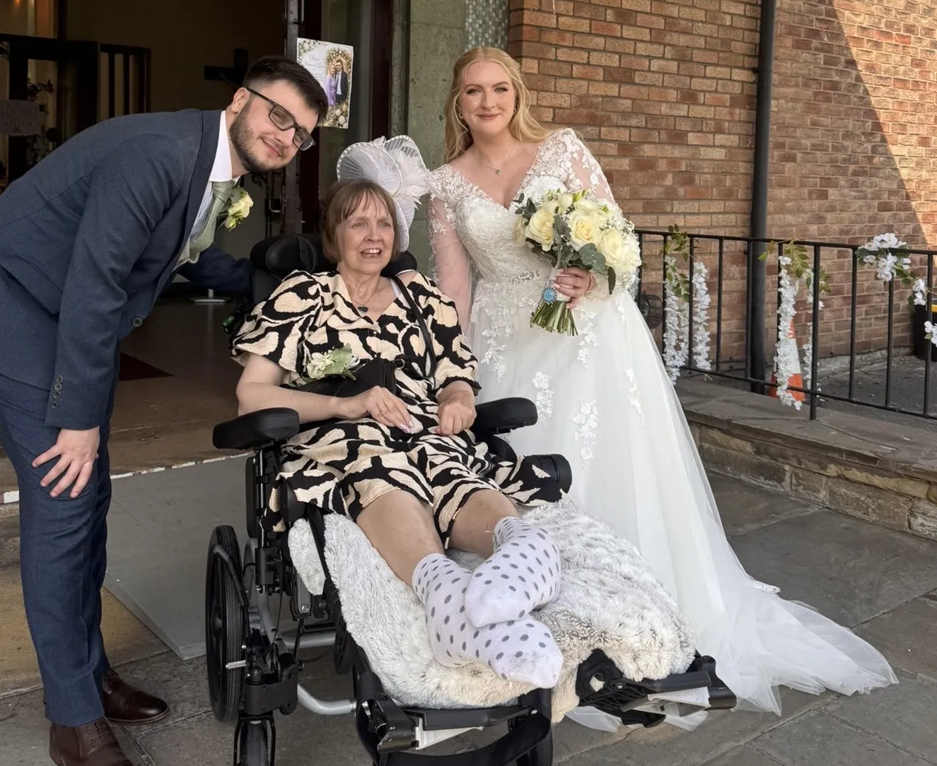 Staff go the extra mile to get Diane to the church on time!