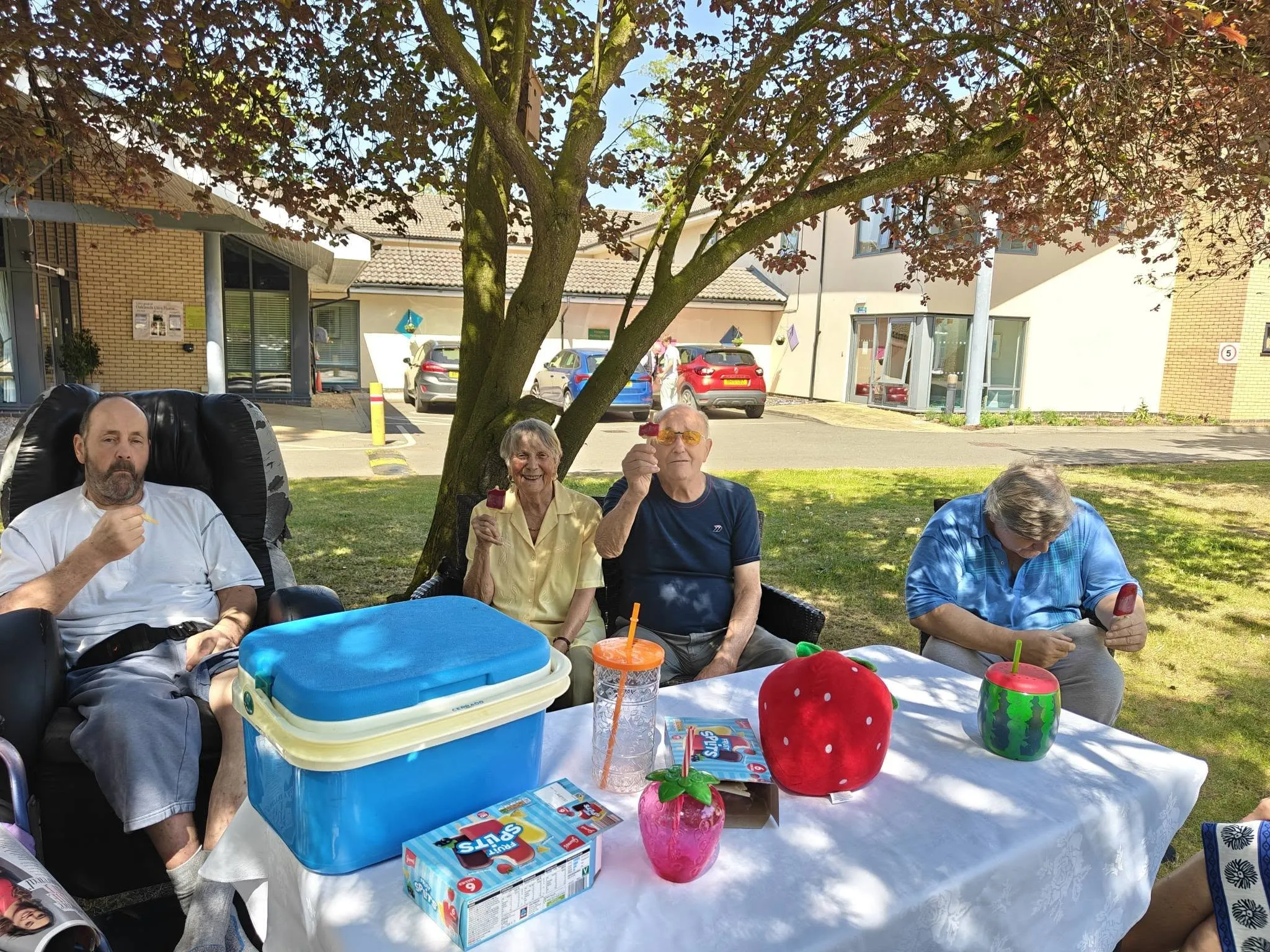 Hilton Park Residents Enjoy Morning in the Garden with Ice Lollies and Music