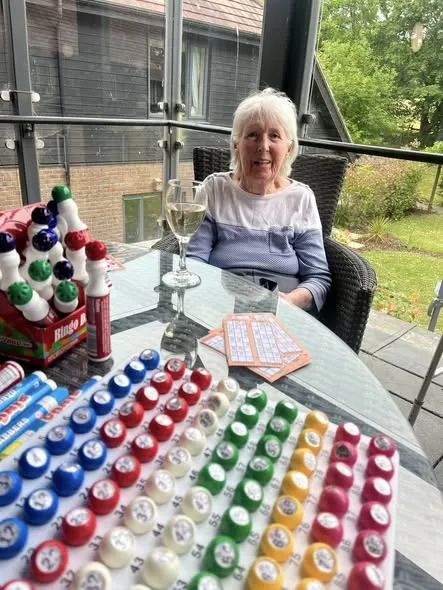 Bingo on the terrace