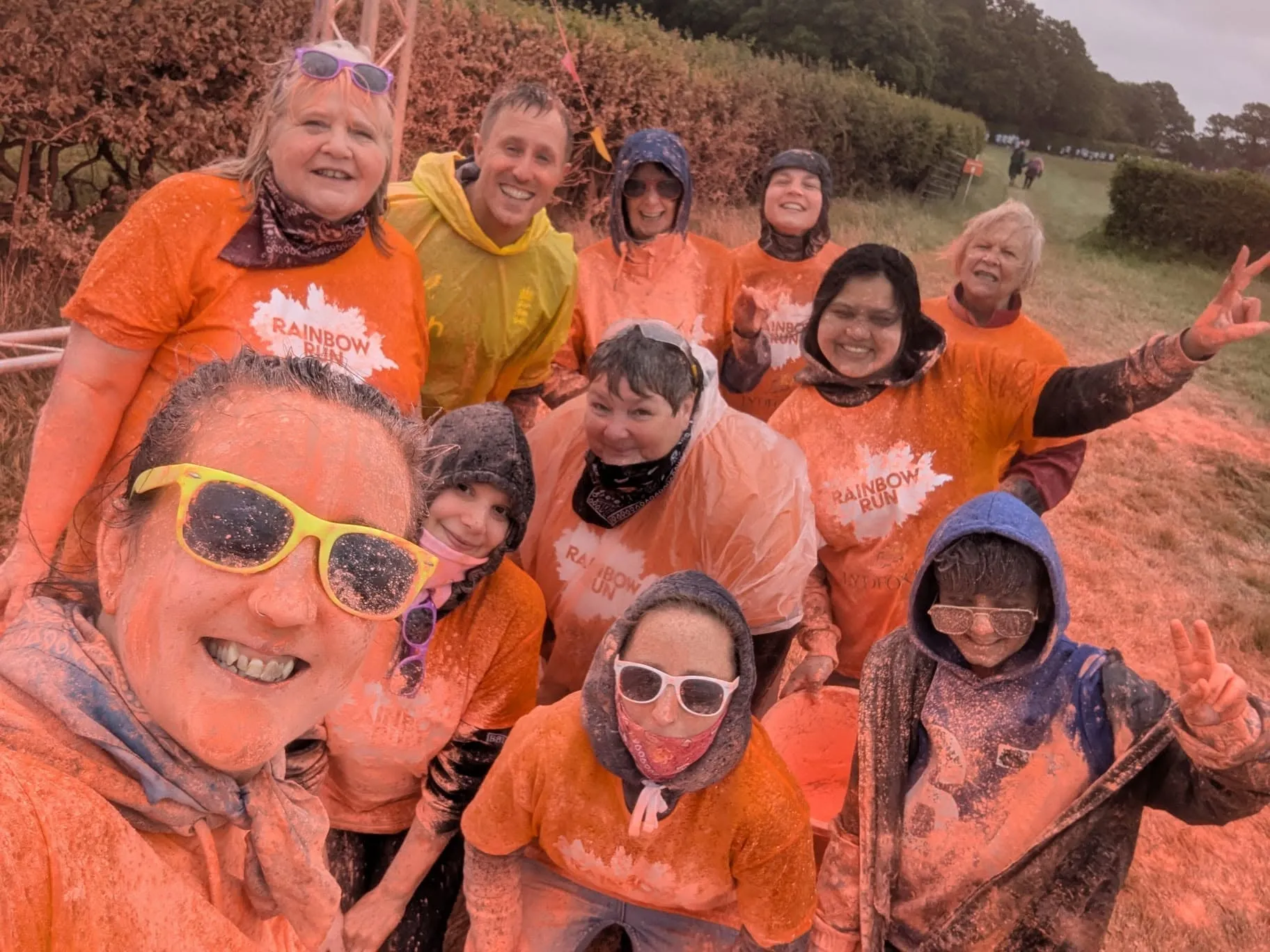 Taking part in the St Wilfrids Hospice Rainbow Run