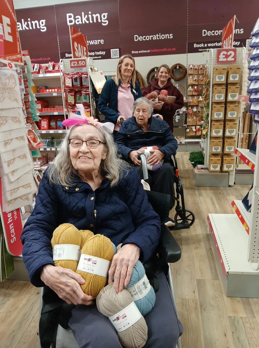 Knit and Natter Club enjoys a trip to Hobbycraft 
