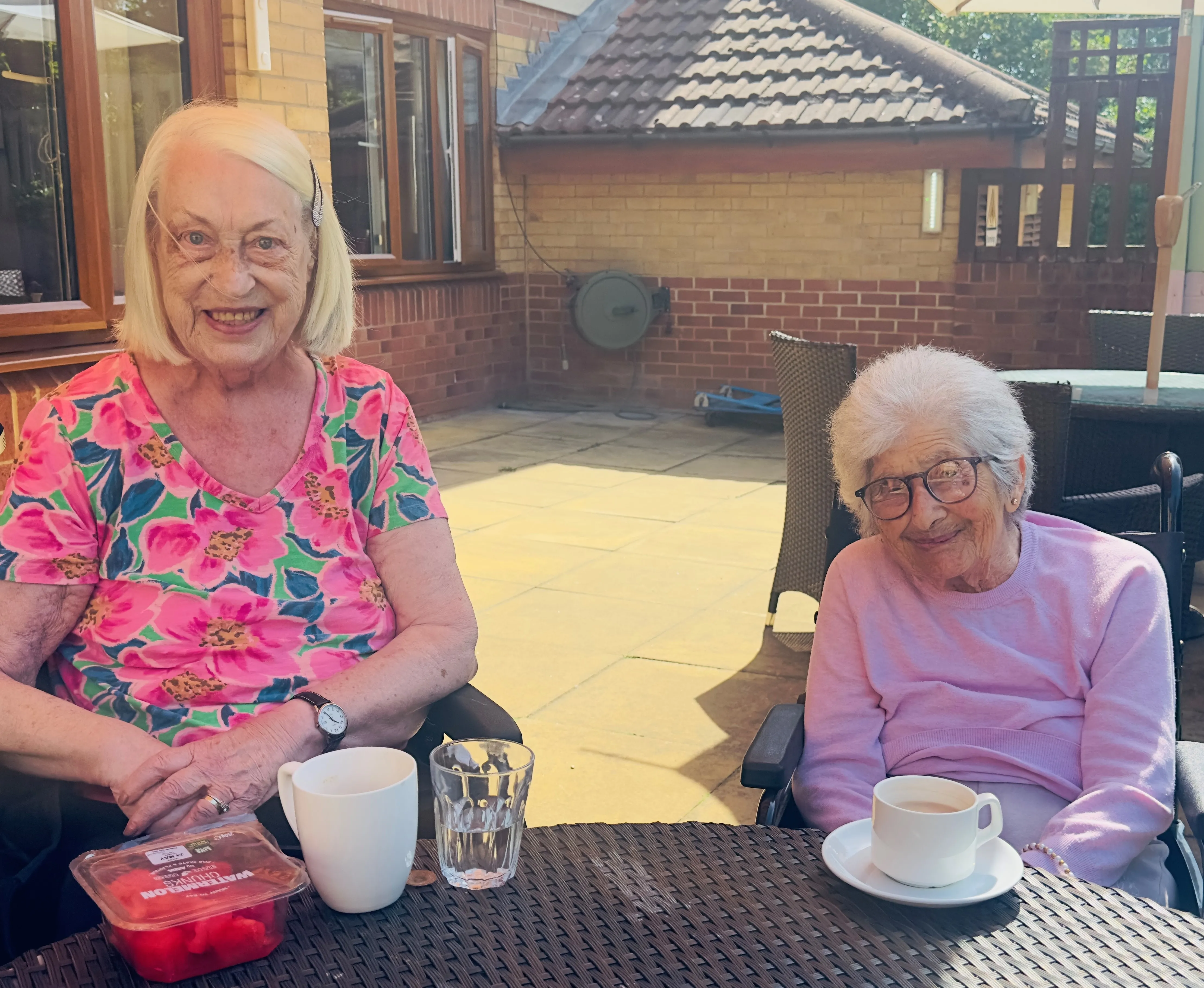 Enjoying the sunshine in the garden
