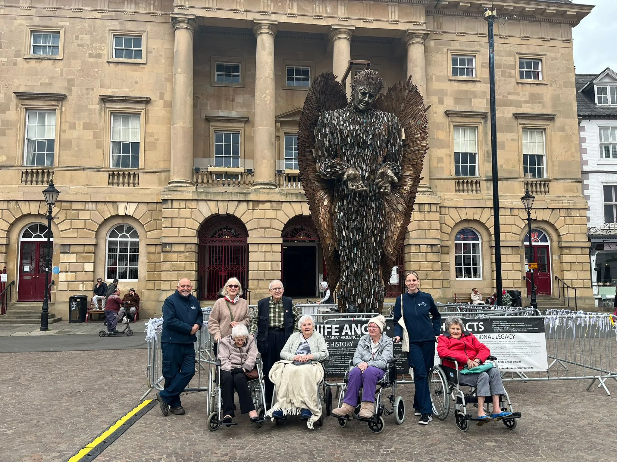 Morning visit to see the knife angel sculpture