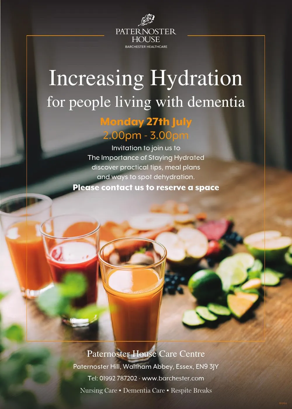 Increasing Hydration for People Living with Dementia 