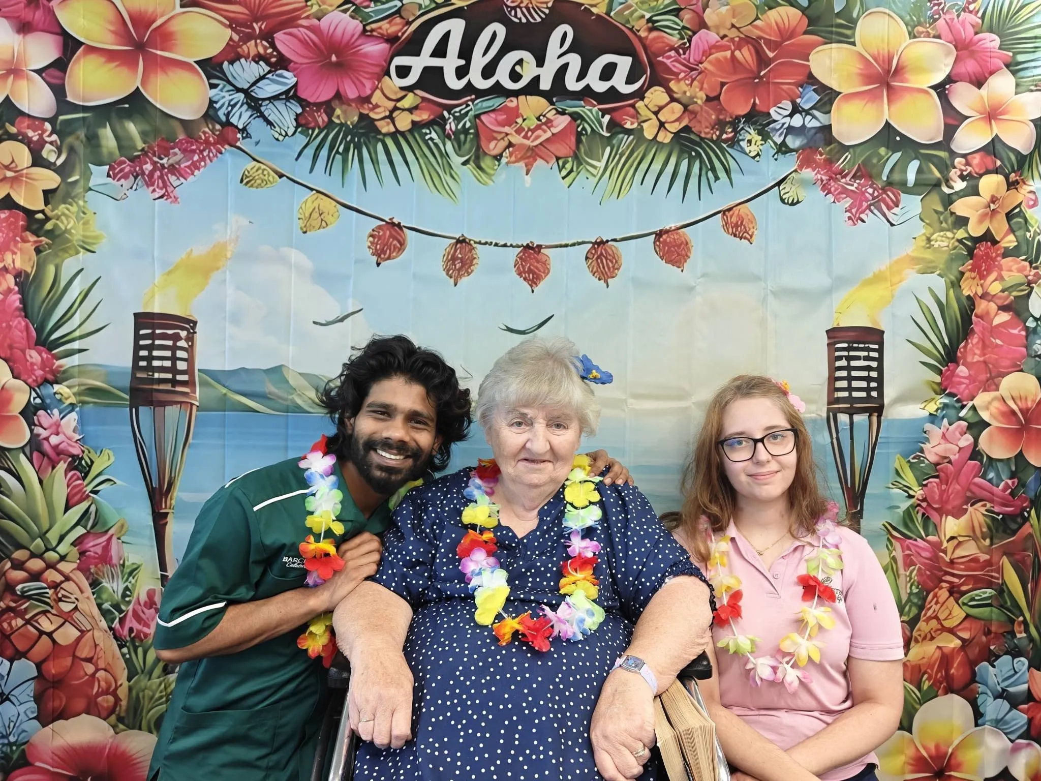 Hawaiian-themed BBQ