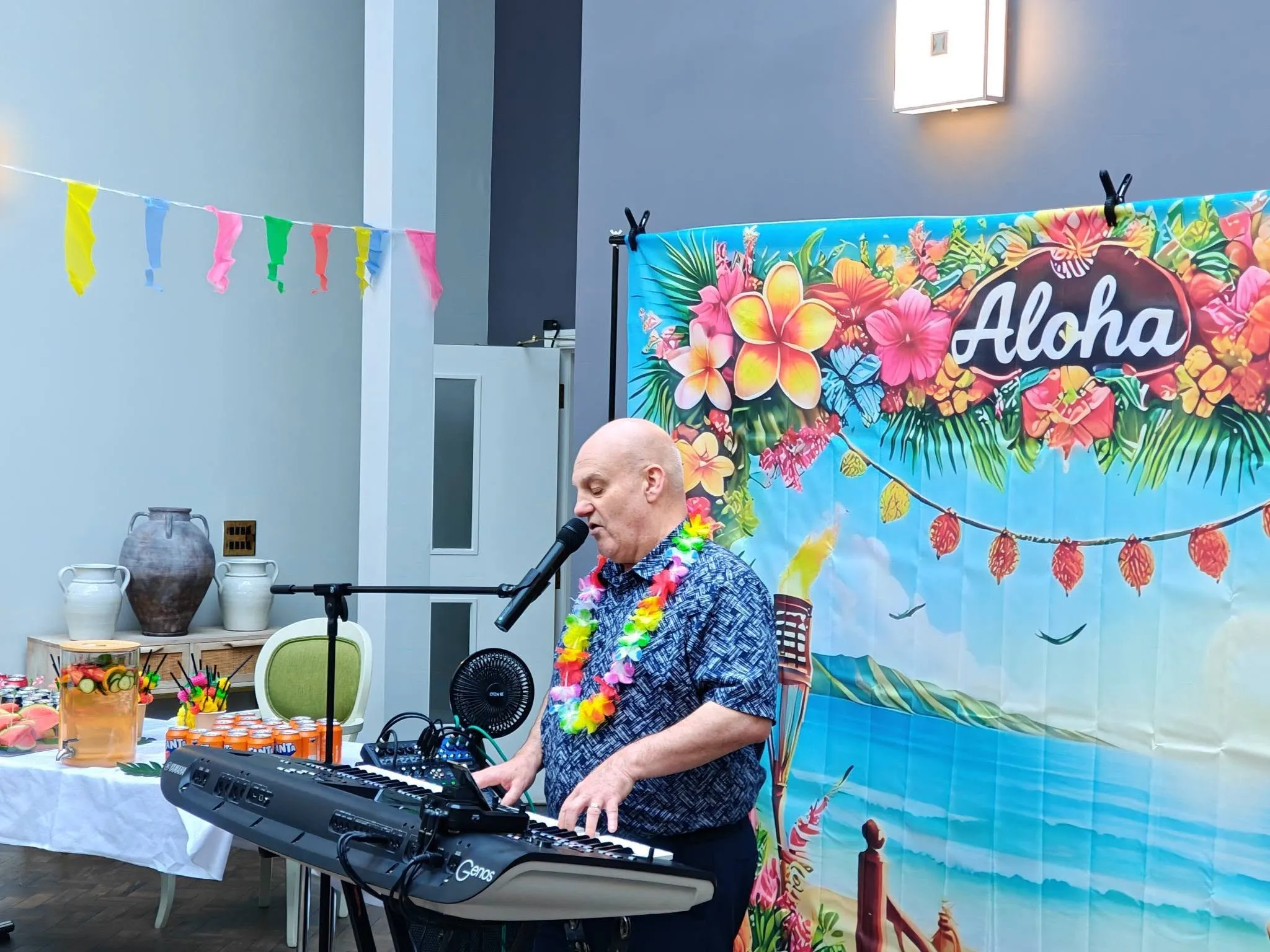 Hawaiian-themed BBQ