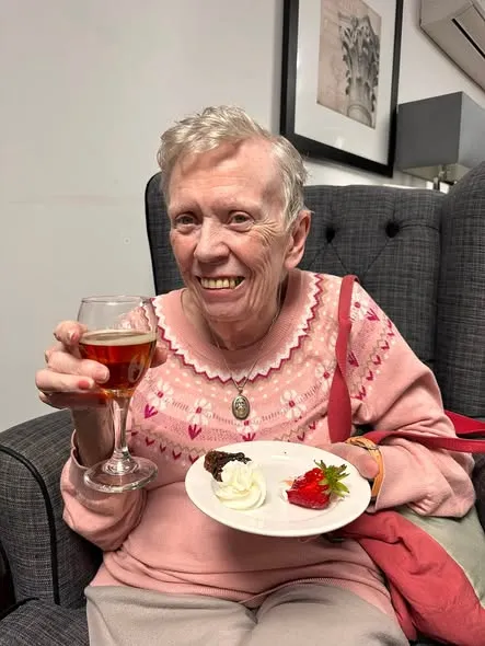Serving up strawberries and cream 