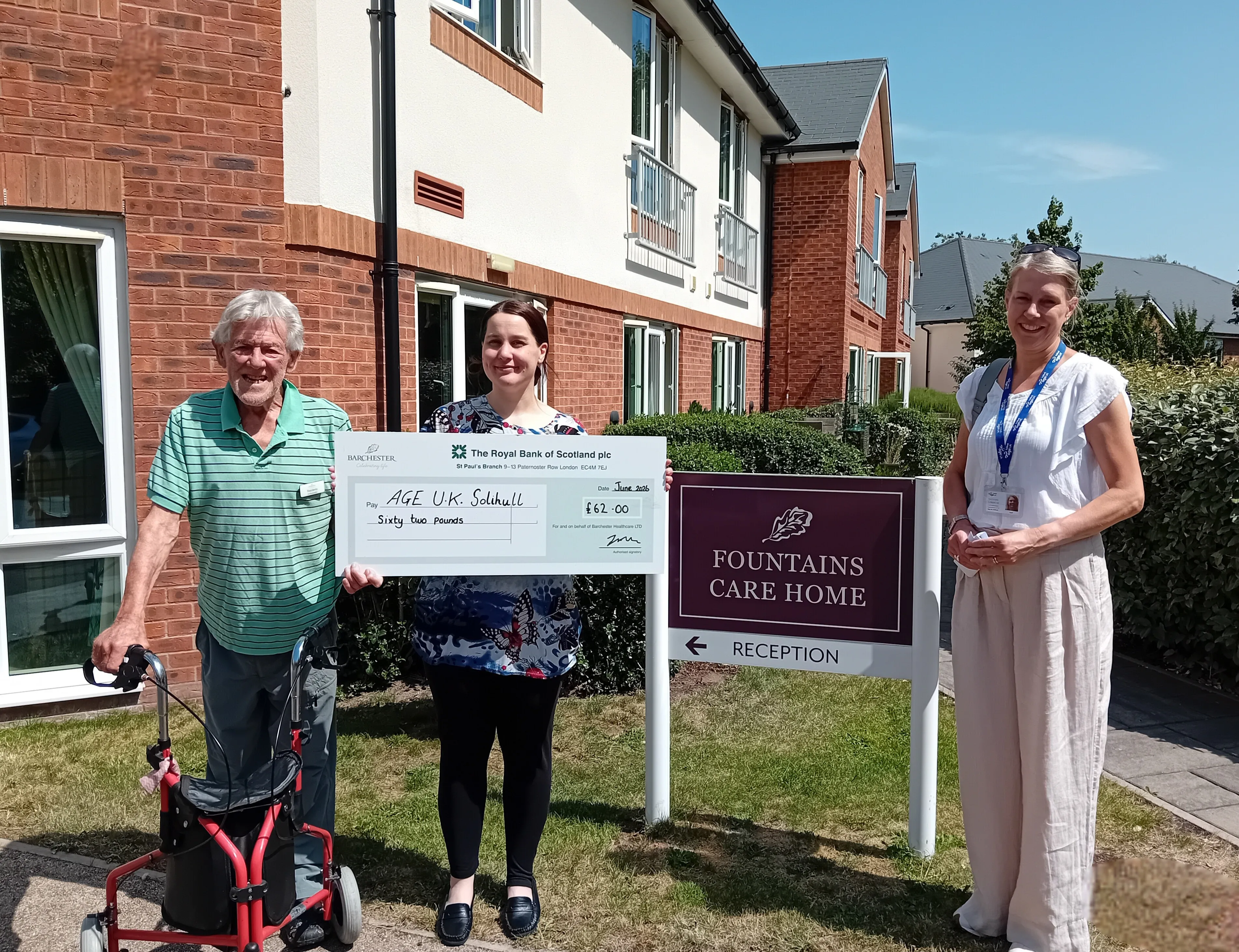 Funds raised for Age UK Solihull