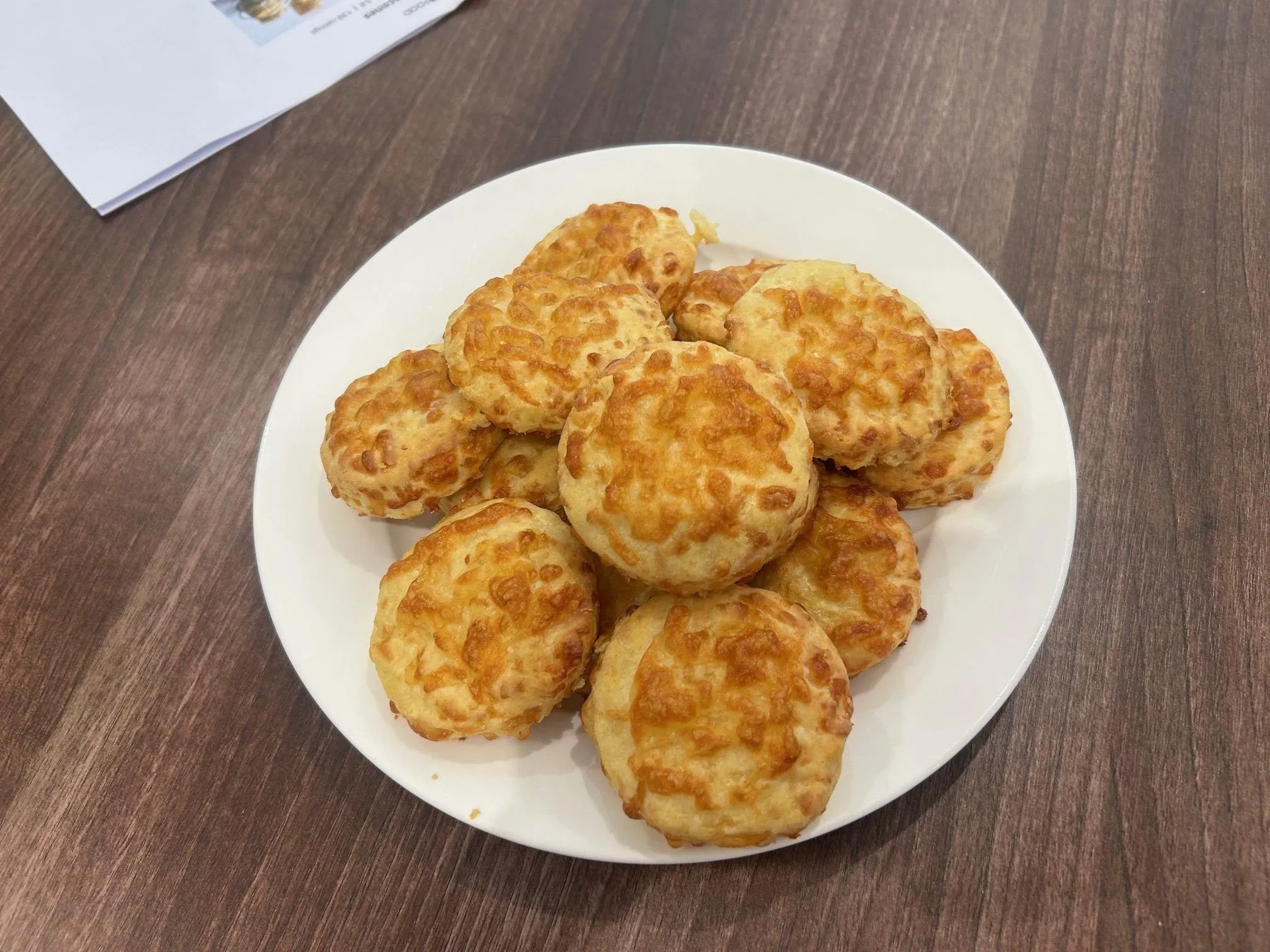 Baking cheese scones