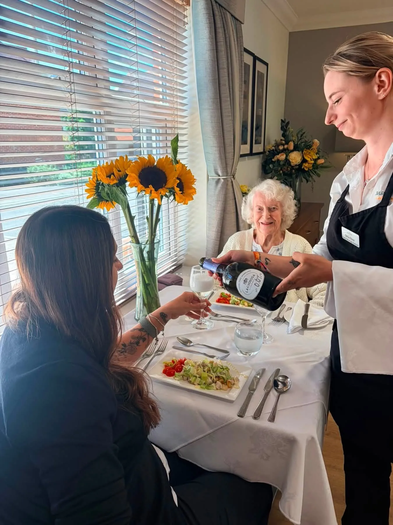 Resident and Staff Celebrate Victory with Special Fine Dining Experience at The Fernes Care Home