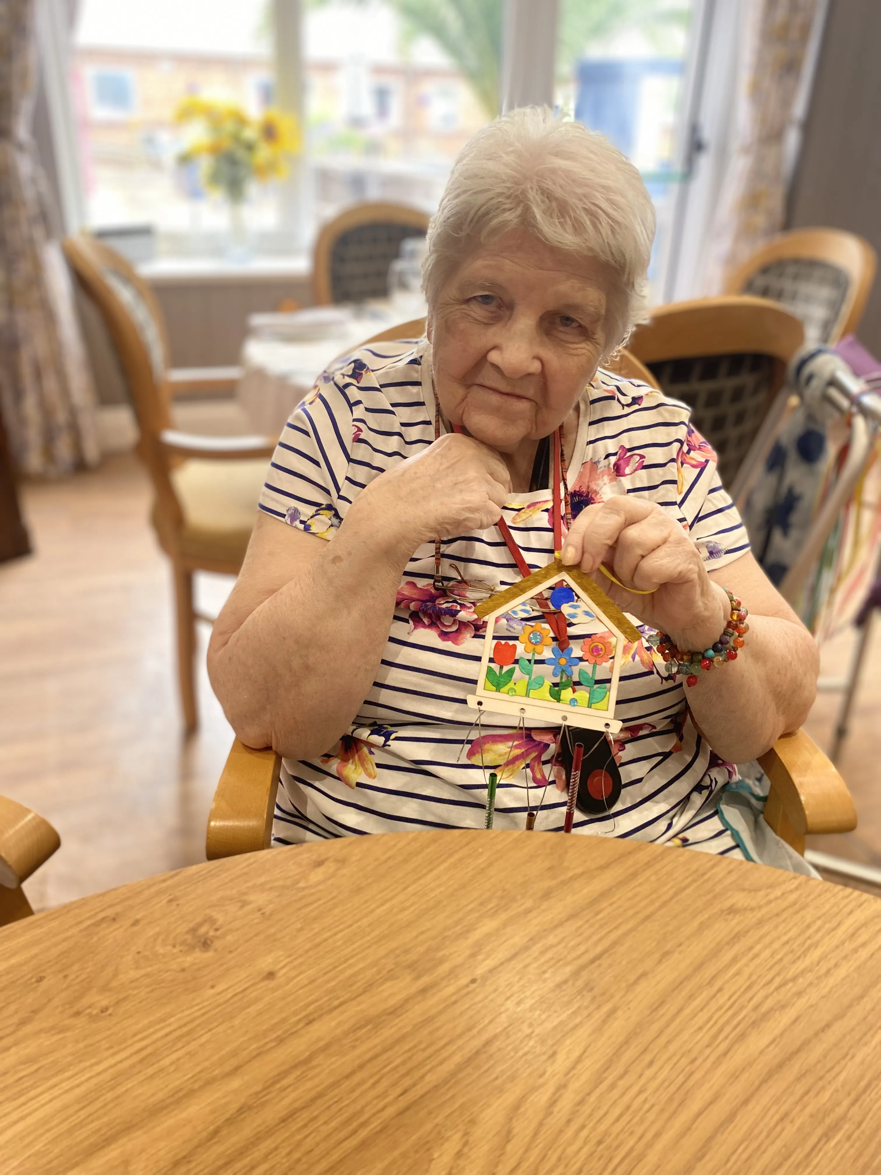 Our Creative Hands group has been busy creating beautiful wind chimes!