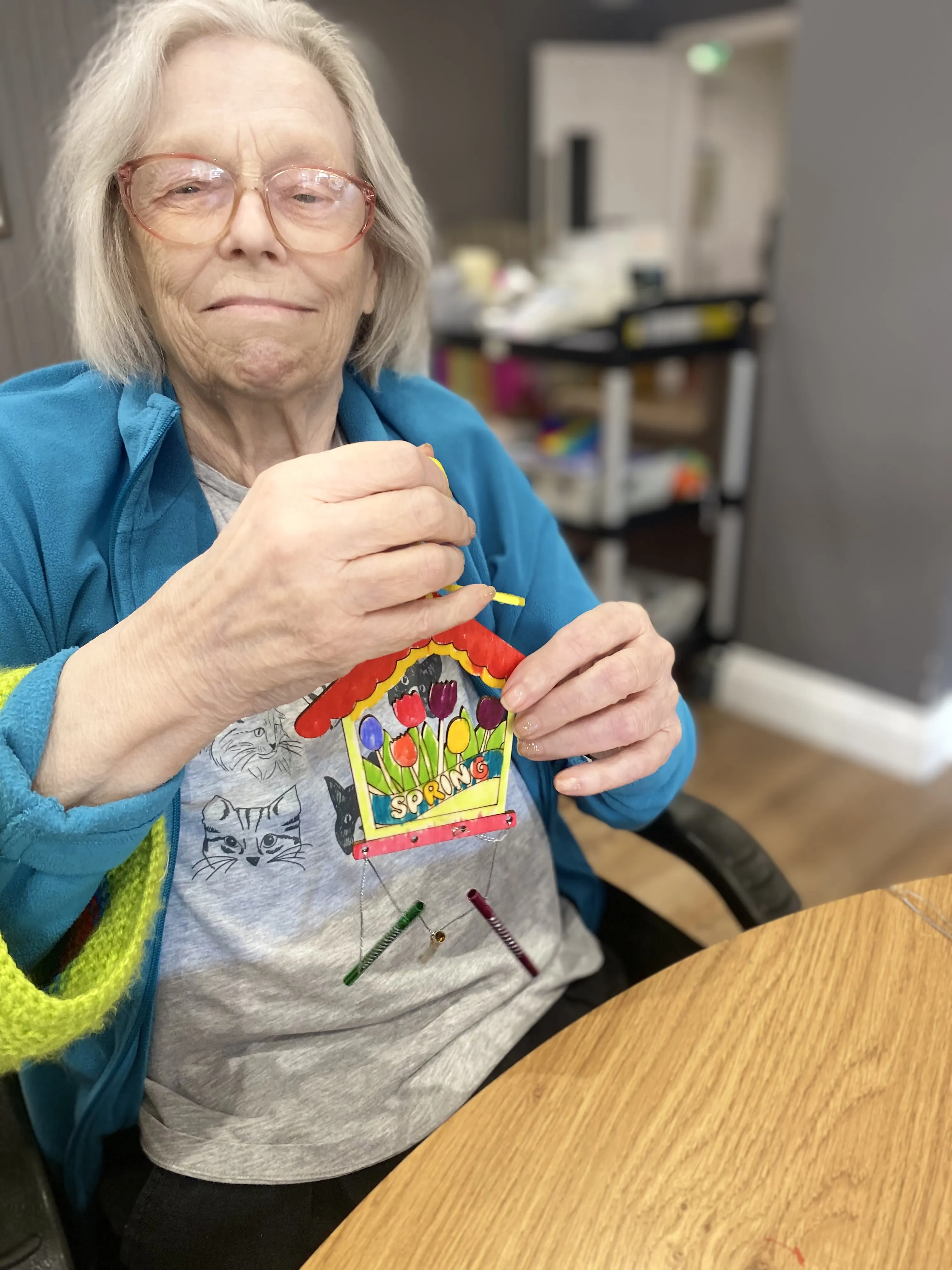 Our Creative Hands group has been busy creating beautiful wind chimes!