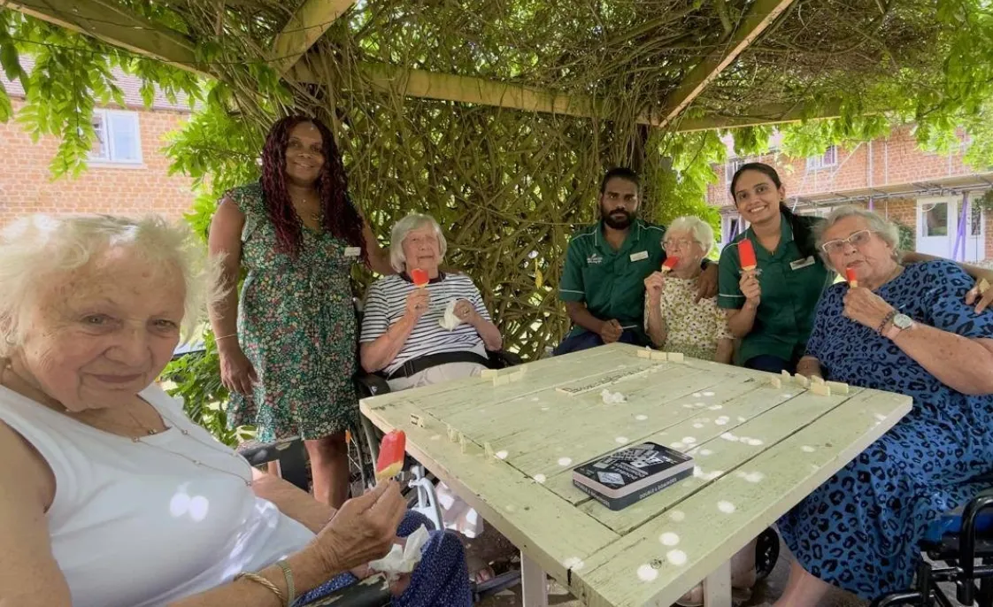 Residents Enjoy the Summer Sun Safely whilst Hydrating