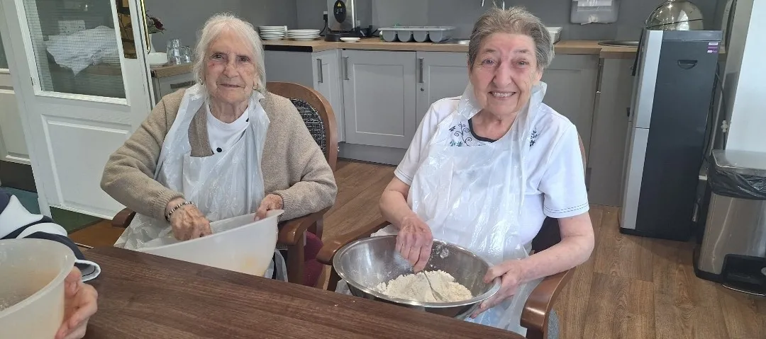 Baking pizzas