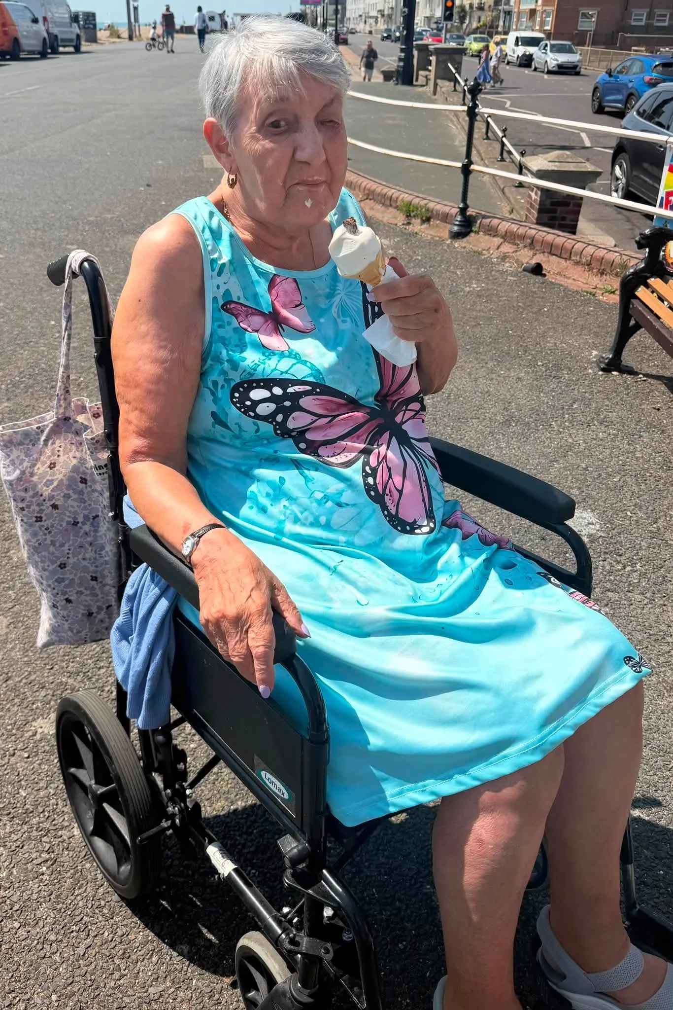 Enid celebrates her 101st Birthday with a trip to the beach