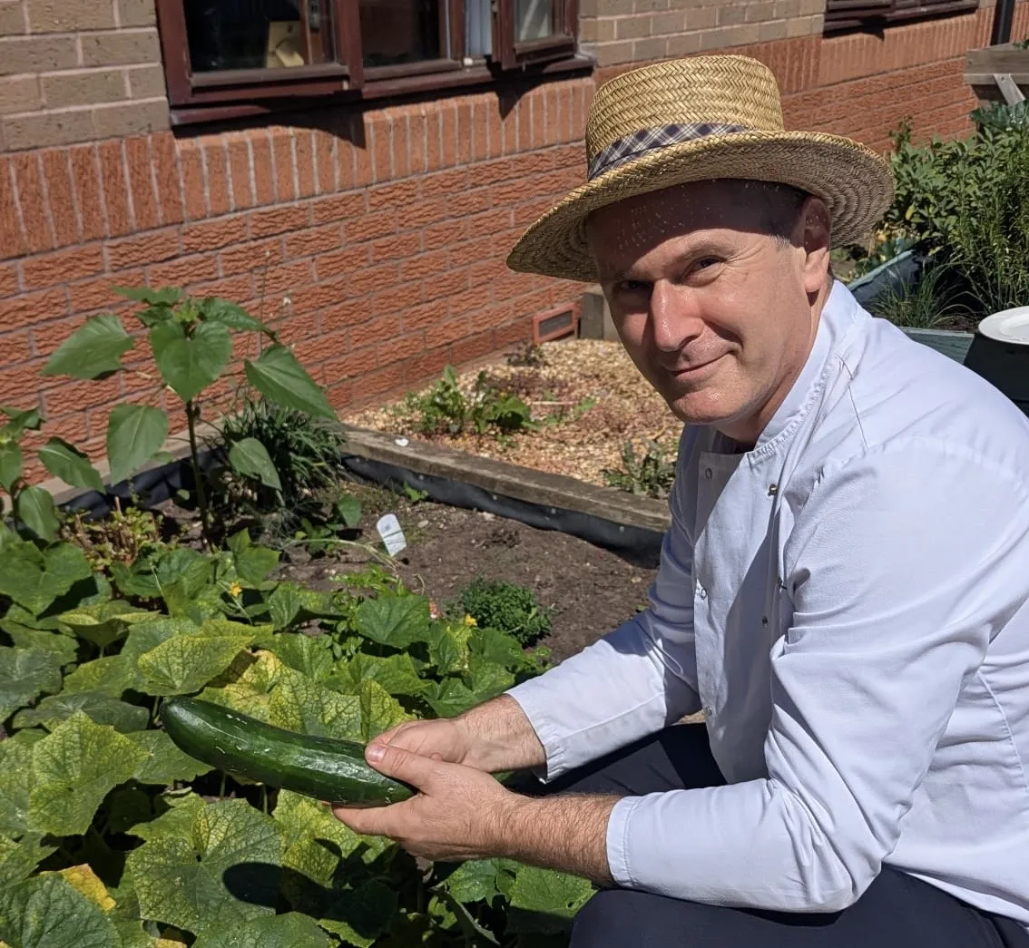 Harvesting our vegetables