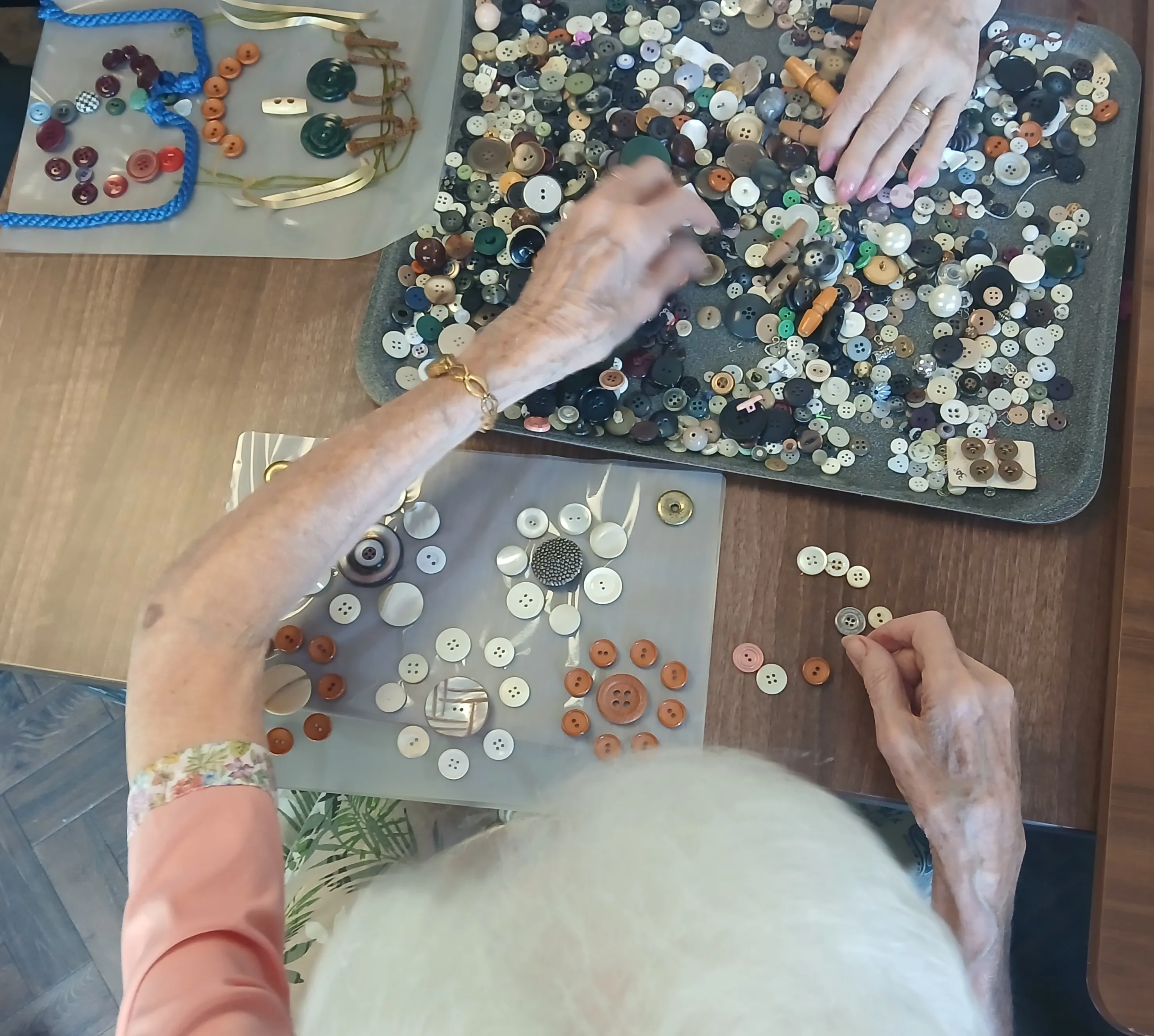 Button art at Wilton Place craft club
