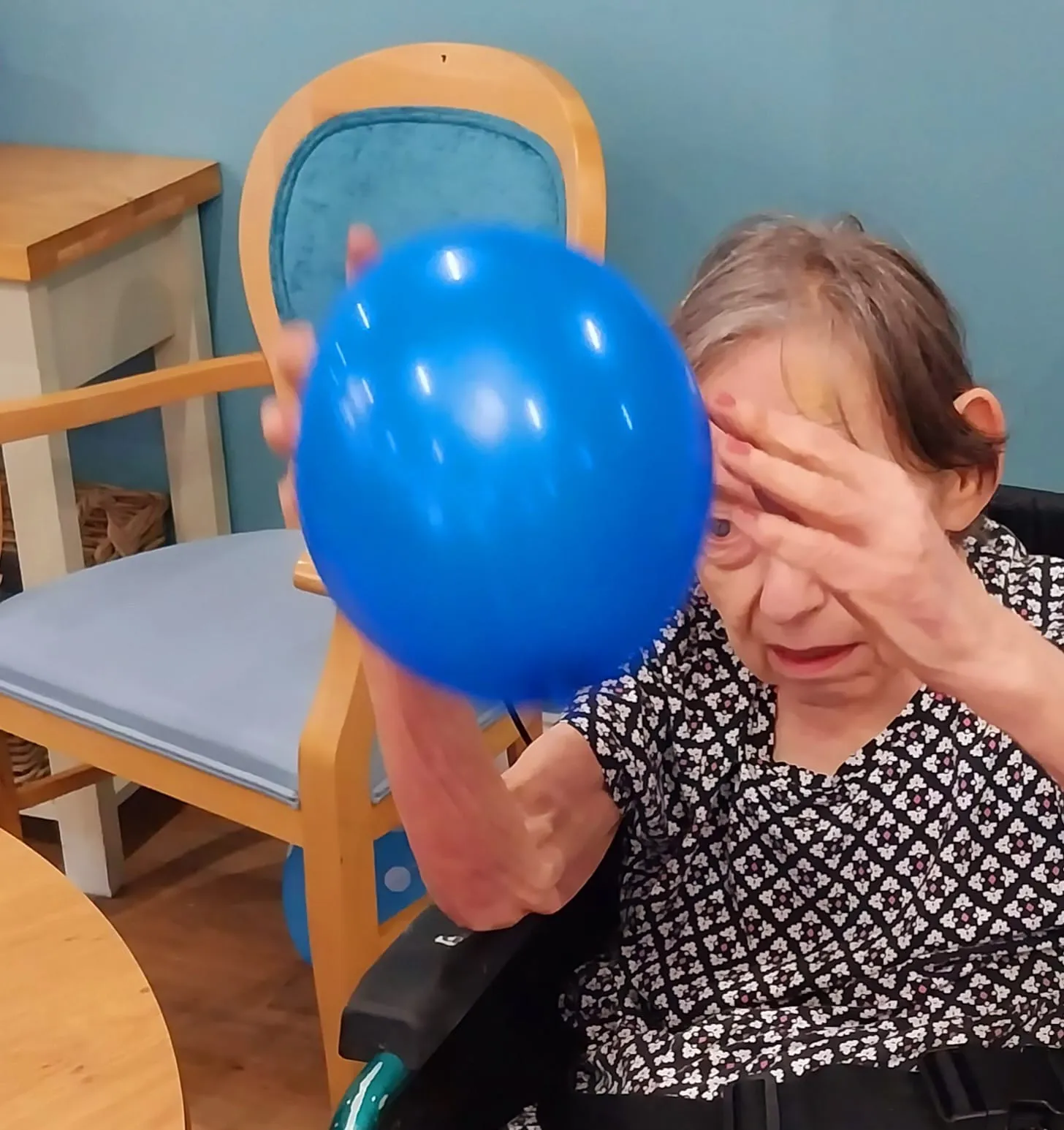 Fun times with balloon table tennis