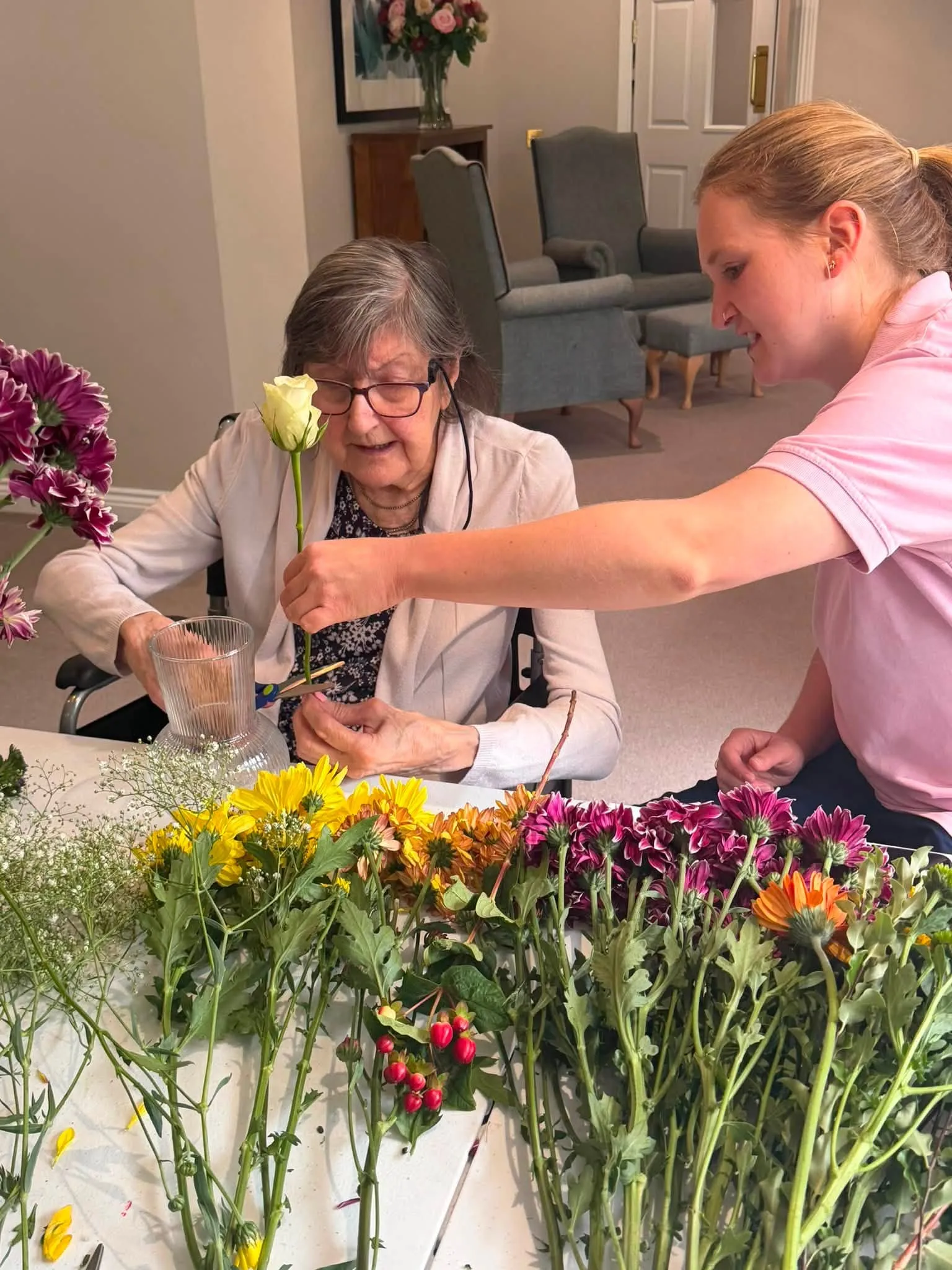 Flower arranging