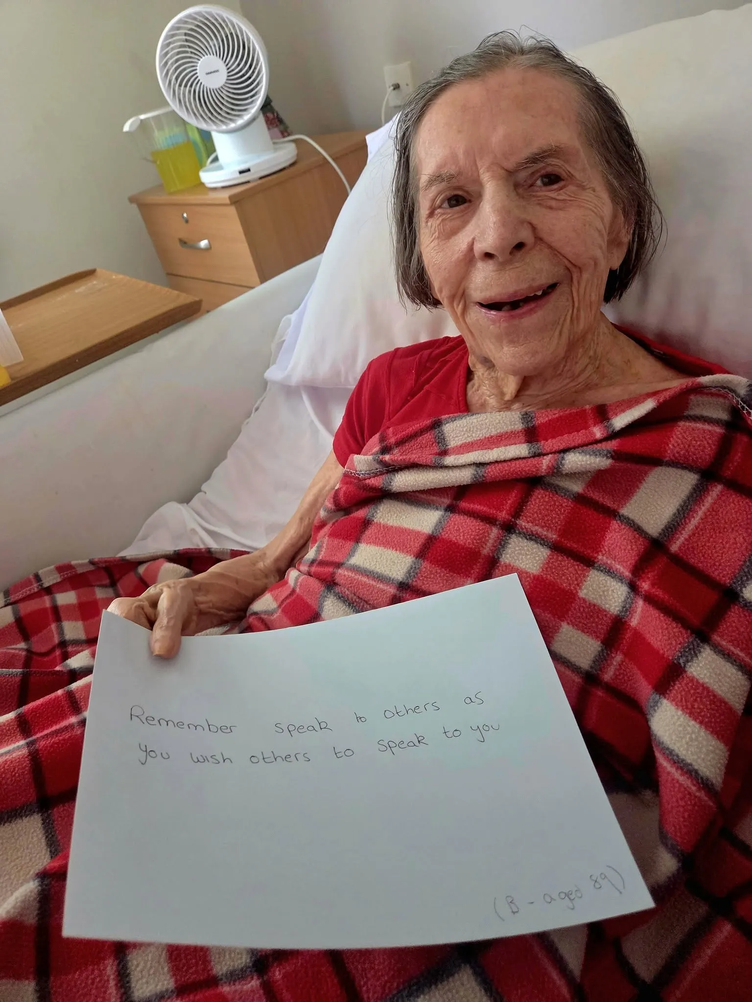 Resident's words of wisdom for school children 